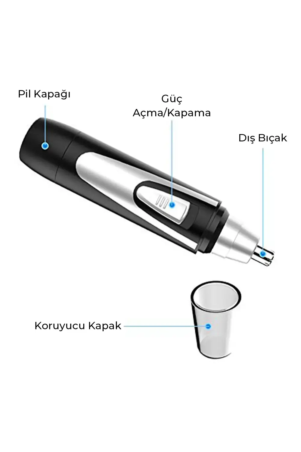 BK-105 Kişisel Bakım Seti 3 in 1 | Saç, Sakal ve Burun Tüyü Temiz