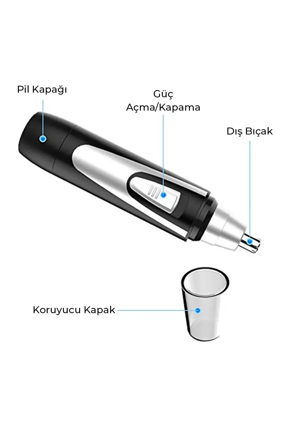 BK-105 Kişisel Bakım Seti 3 in 1 | Saç, Sakal ve Burun Tüyü Temiz