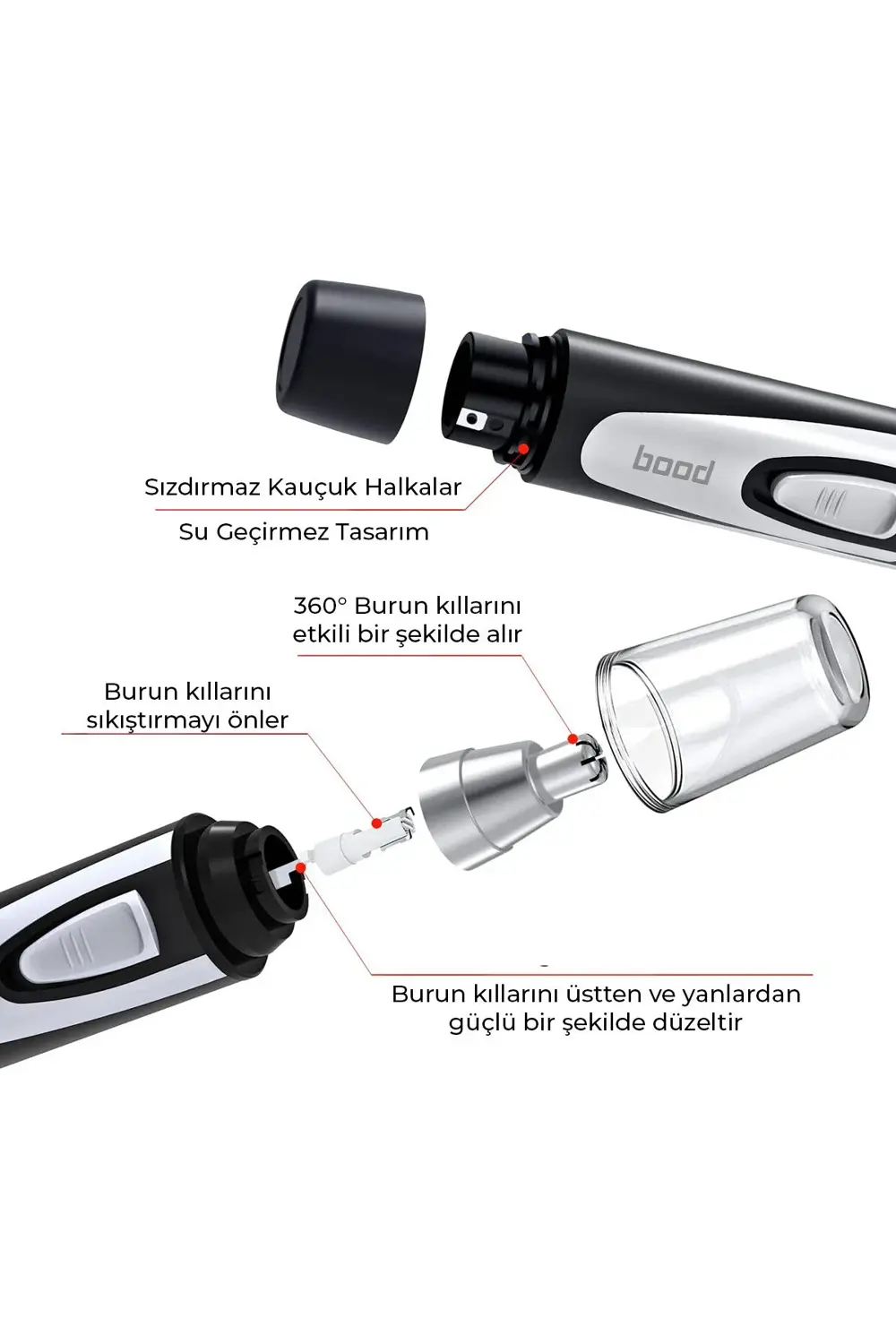 BK-105 Kişisel Bakım Seti 3 in 1 | Saç, Sakal ve Burun Tüyü Temiz