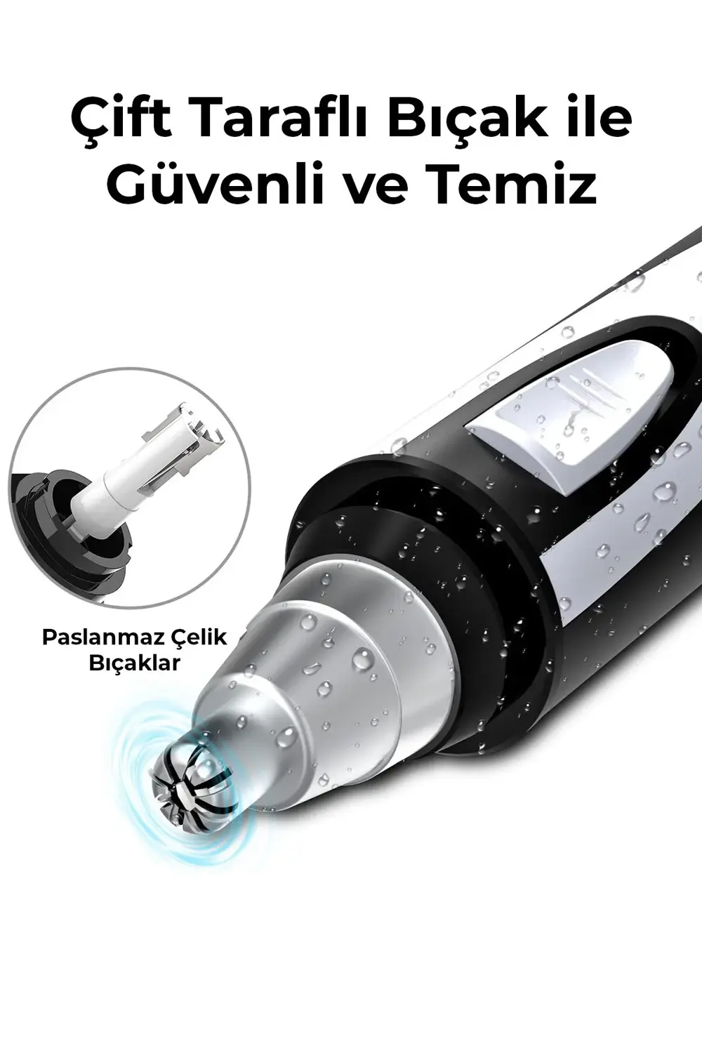 BK-105 Kişisel Bakım Seti 3 in 1 | Saç, Sakal ve Burun Tüyü Temiz