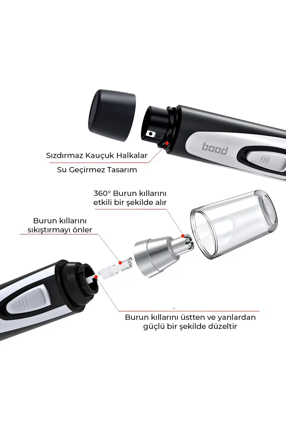 BK-105 Kişisel Bakım Seti 3 in 1 | Saç, Sakal ve Burun Tüyü Temiz