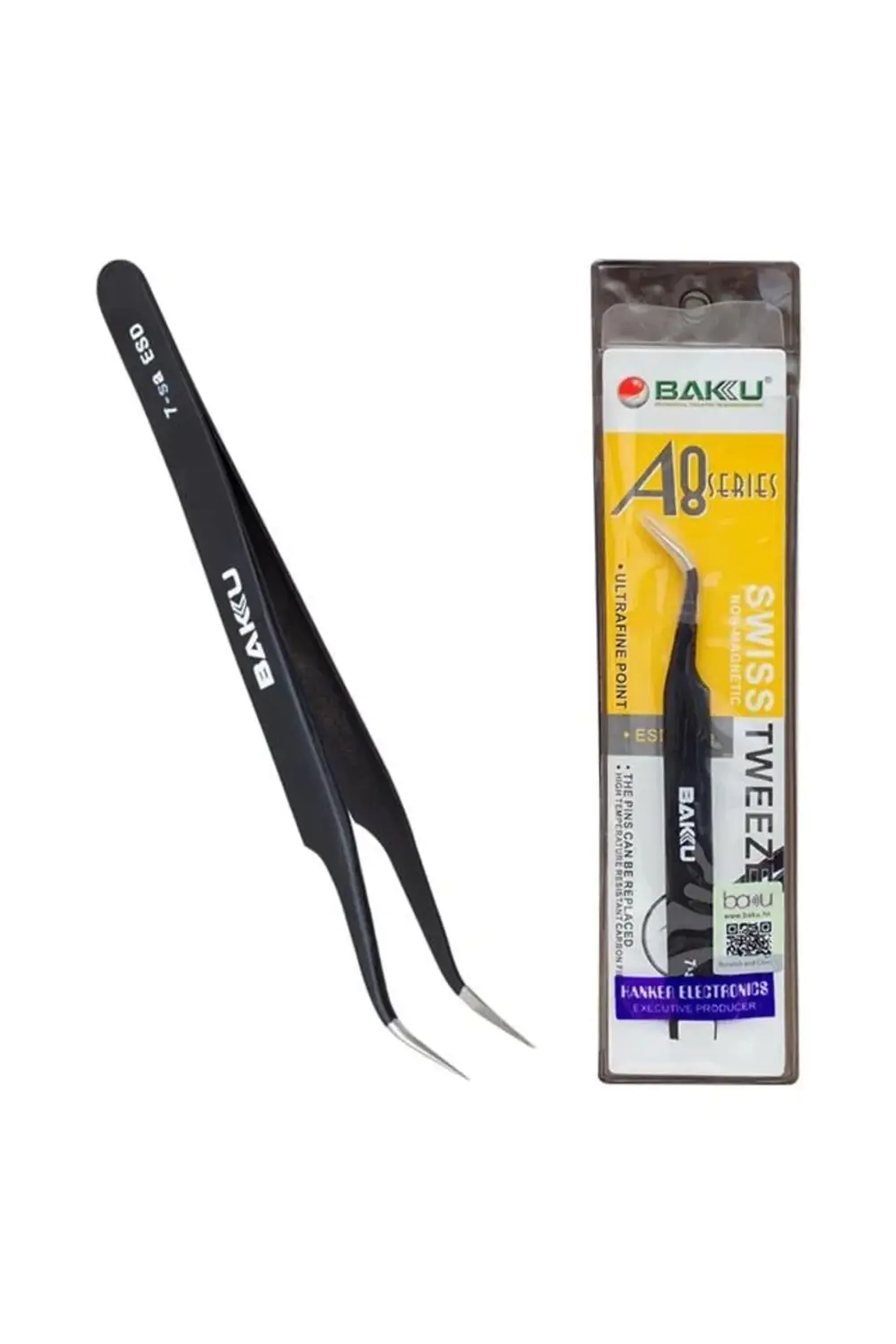 BK-A8-7SA-UR-ESD Eğri Uçlu Cımbız