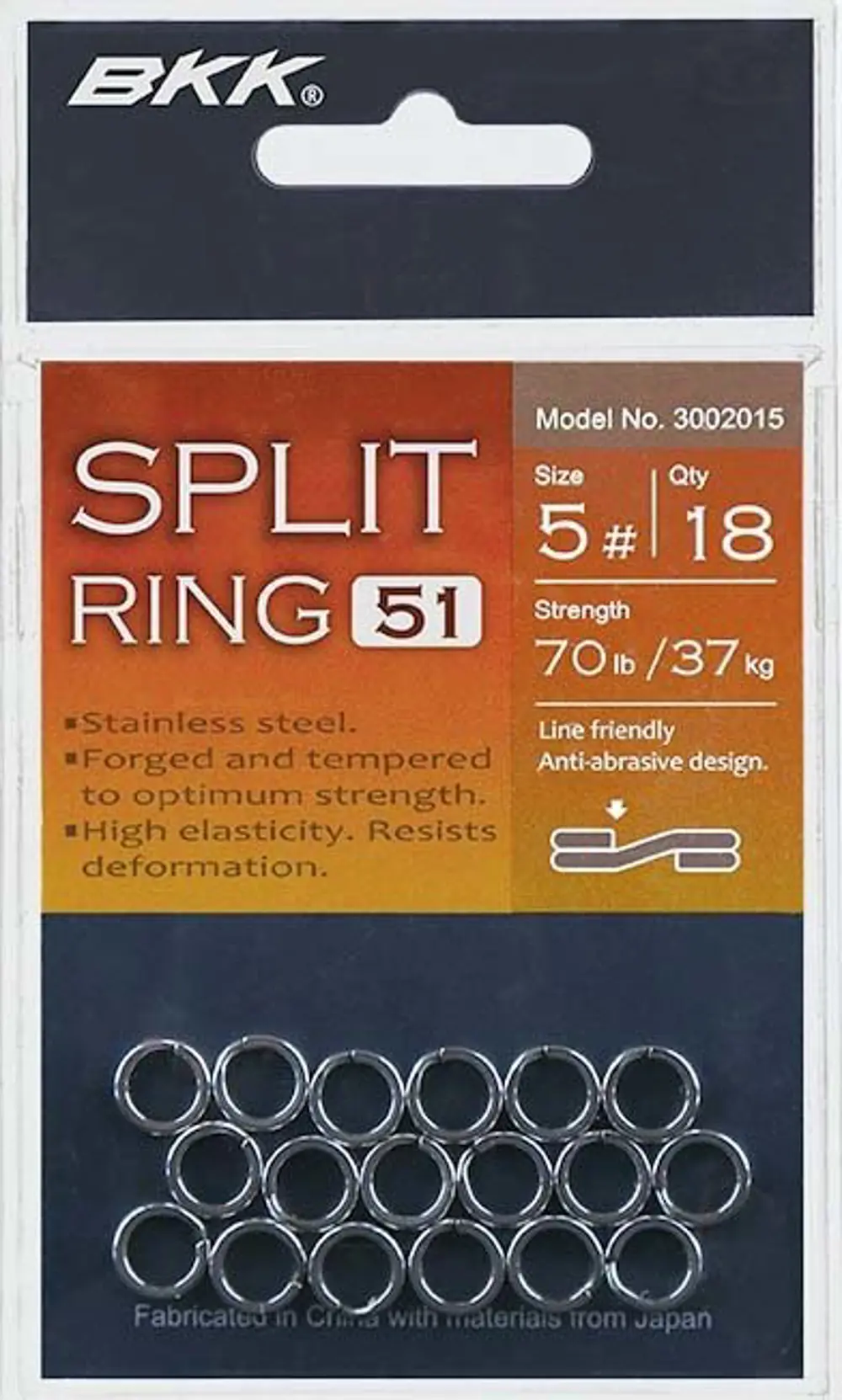 BKK Split Ring-51 3 18 Pcs