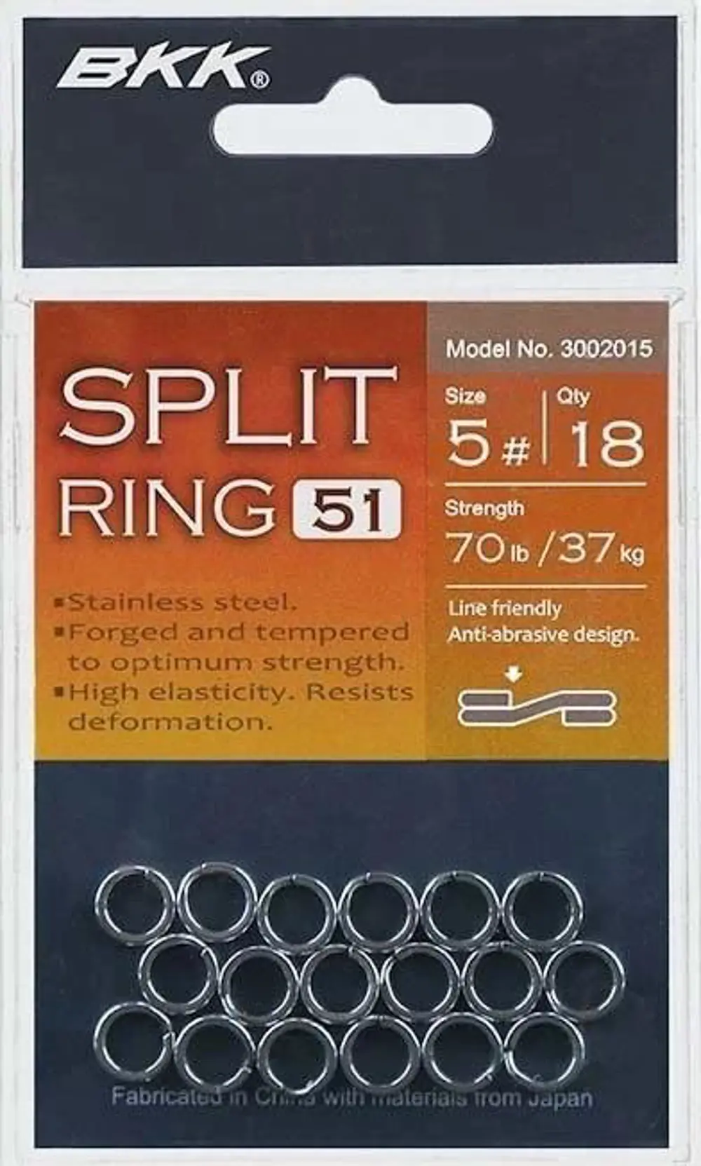 BKK Split Ring-51 4 18 Pcs