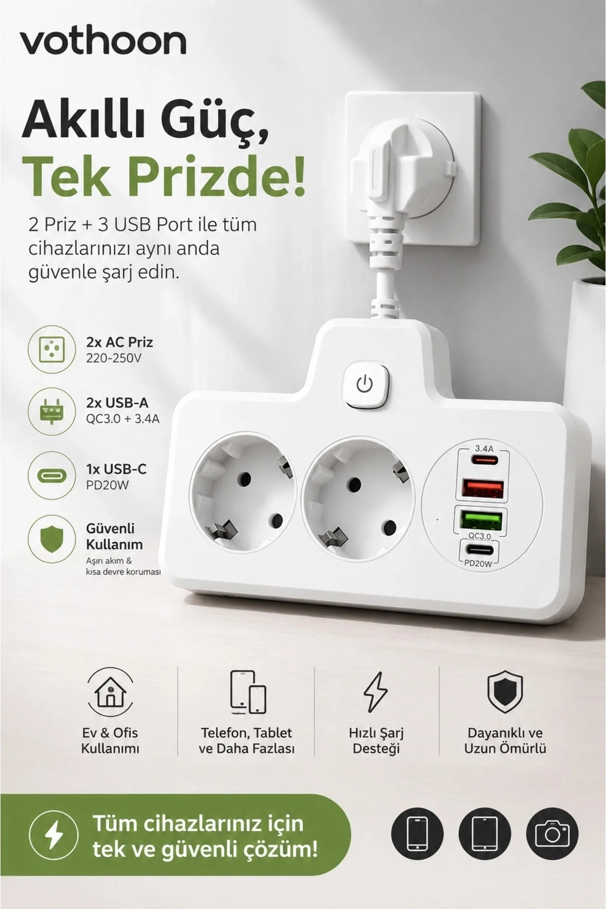 Bkl-502 Akım Korumalı 2Li Priz 2 Usb Ve 2 Type-C Çıkış 4000W Hızlı Şarj Duvar Tipi Dokunmatik Led Ay Bkl-502 Akım Korumalı 2Li Priz 2 Usb Ve 2 Type-C Çıkış 4000W Hızlı Şarj Duvar Tipi Dokunmatik Led Ay