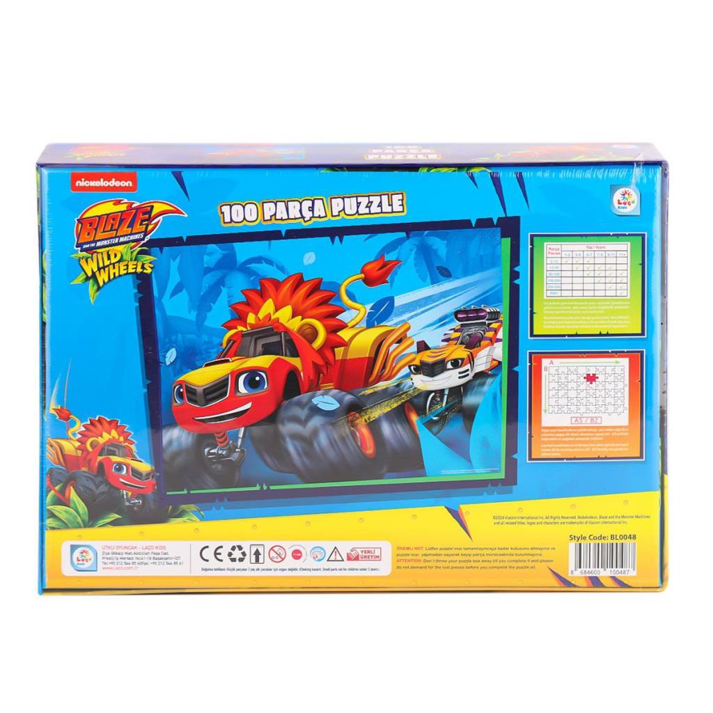 BL0048 Blaze Monster Machines 100 Parça Puzzle -Laçokids BL0048 Blaze Monster Machines 100 Parça Puzzle -Laçokids