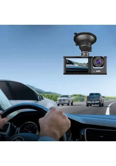 Black Box Traffic Recorder 3 Kameralı Araç Kamerası Geri Görüş Destekli Gece Görüşlü
