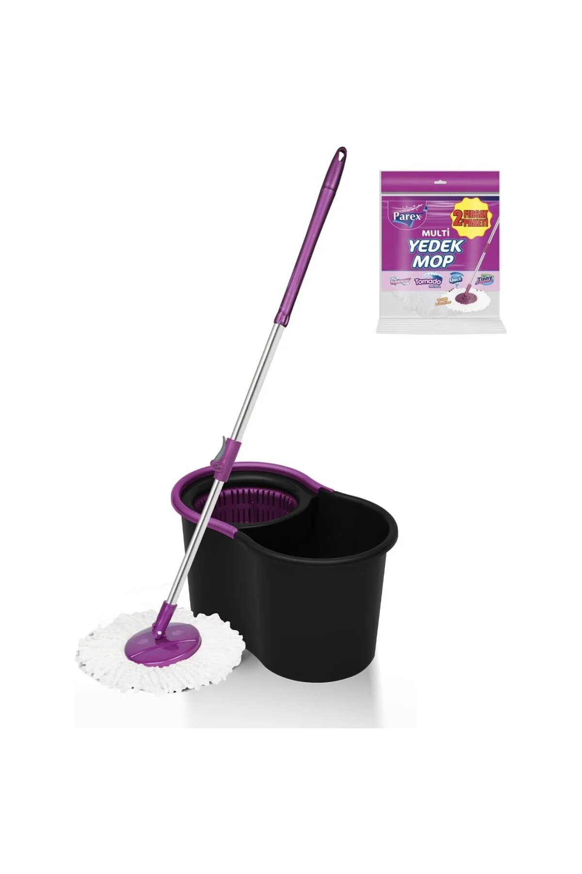 Black Editlon Otomatik Temizlik Seti Ve 2'Li Yedek Mop