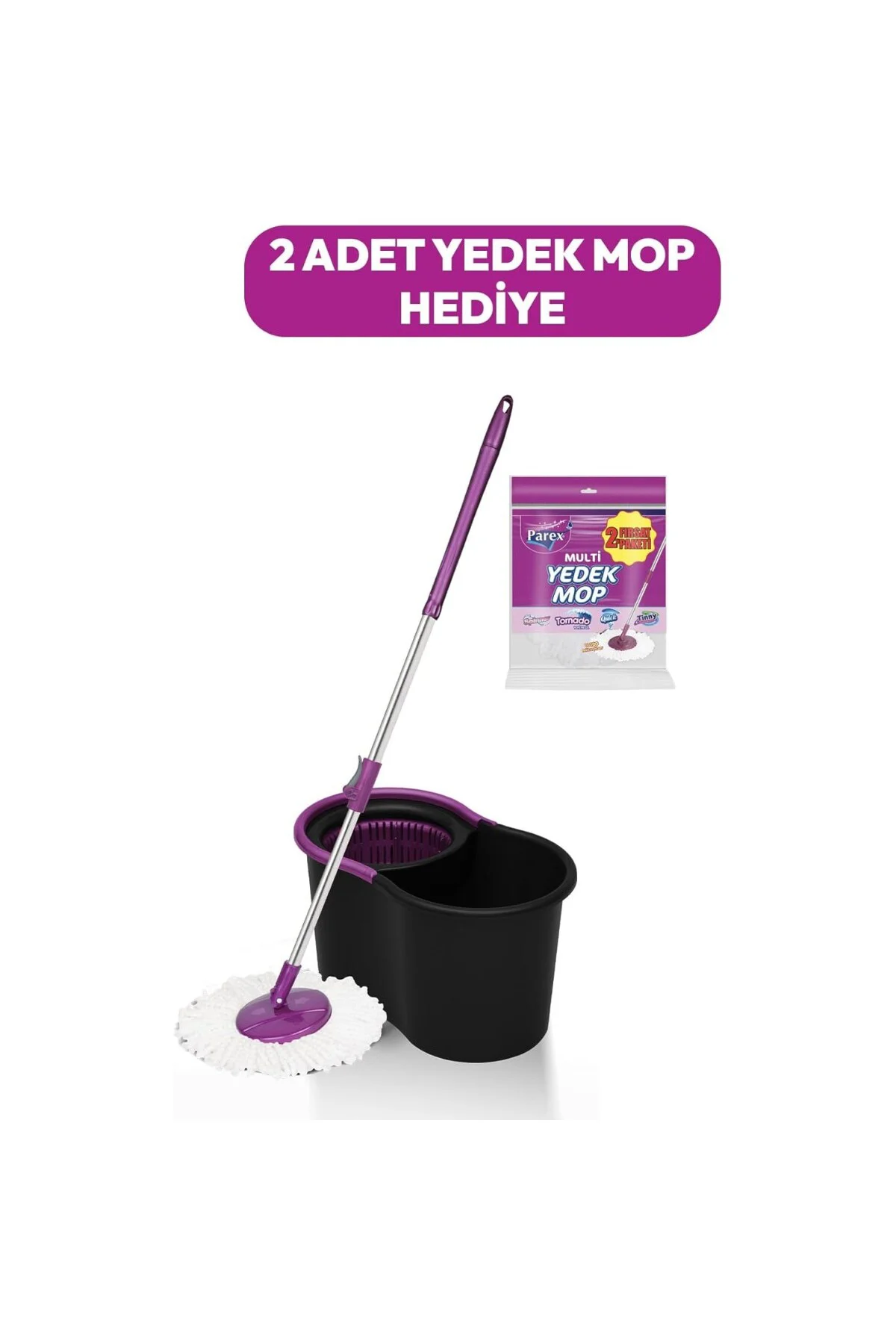 Black Editlon Otomatik Temizlik Seti Ve 2'Li Yedek Mop