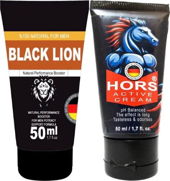 Black Lion Booster 50 ml + Hors Active Cream 50 ml / Erkeklere Özel Krem Seti - Cilt Bakımında Etkili Çözüm