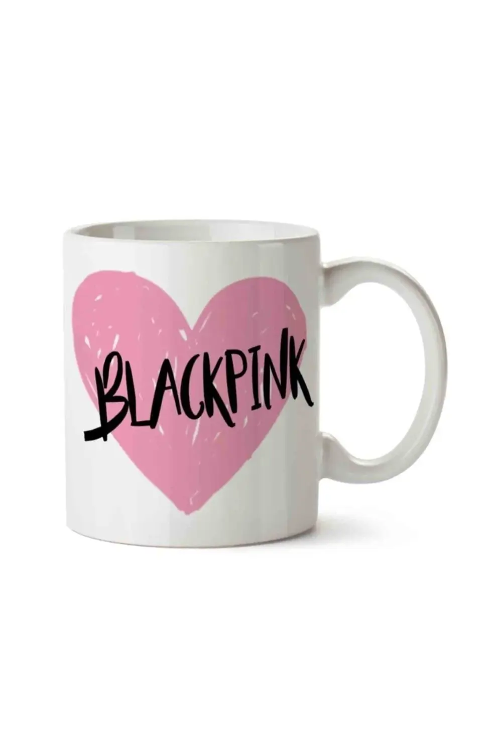 Black Pink Kalp Kupa Bardak