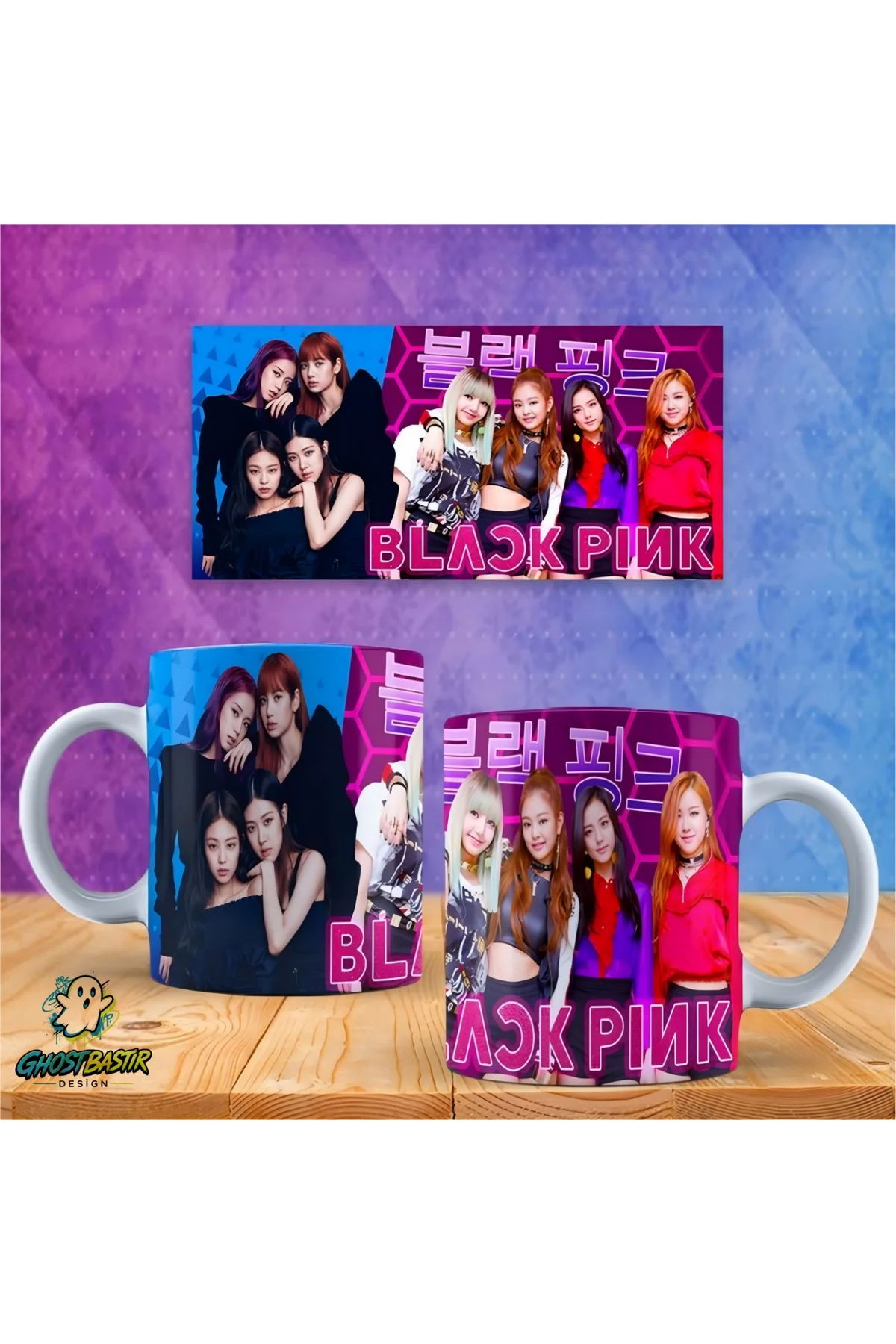 Black Pink Kupa Bardak | Tek Adet K0166