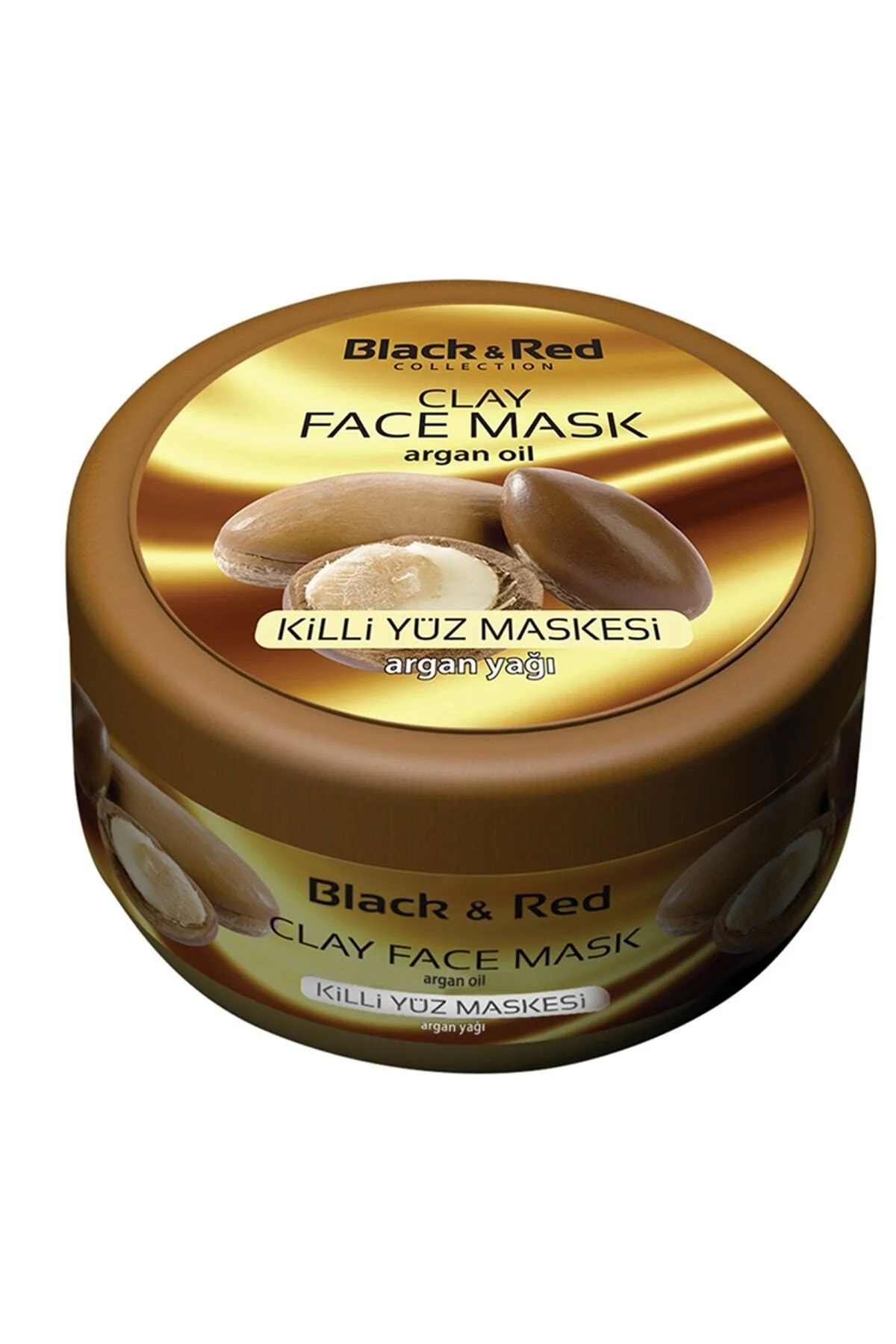 Black & Red Soyulabilir Siyah Yüz Maskesi Arındırıcı 250 Ml - Killi Yüz Maskesi Argan 400gr