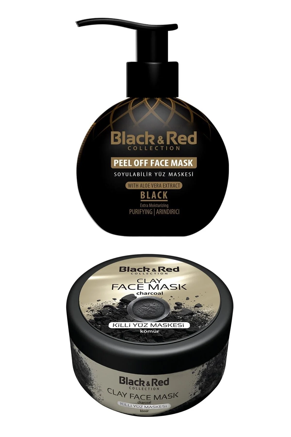 Black  Red Soyulabilir Siyah Yüz Maskesi Arındırıcı 250 Ml - Killi Yüz Maskesi Kömür Özlü 400gr