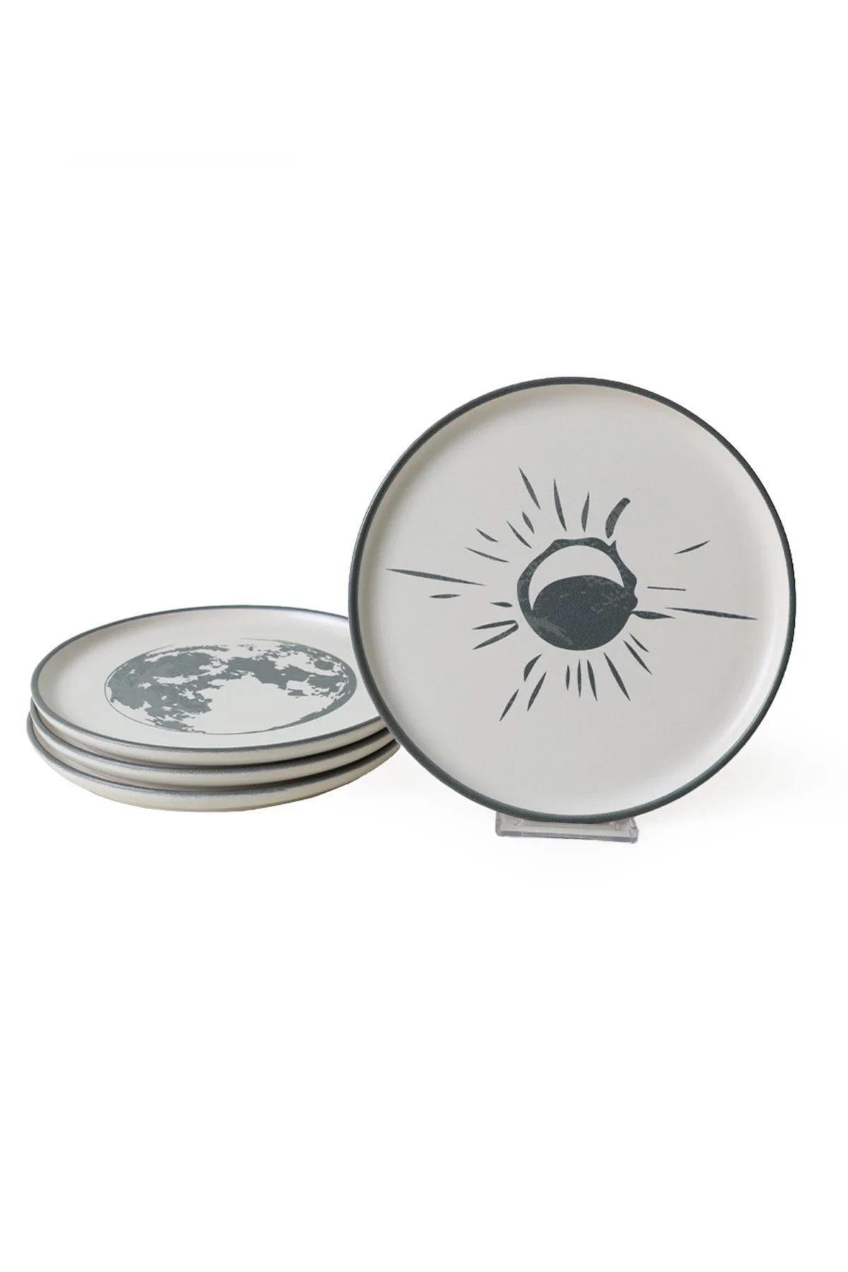 Black Shadow Nordic Pasta Tabağı 22 Cm 4 Adet 22981-82