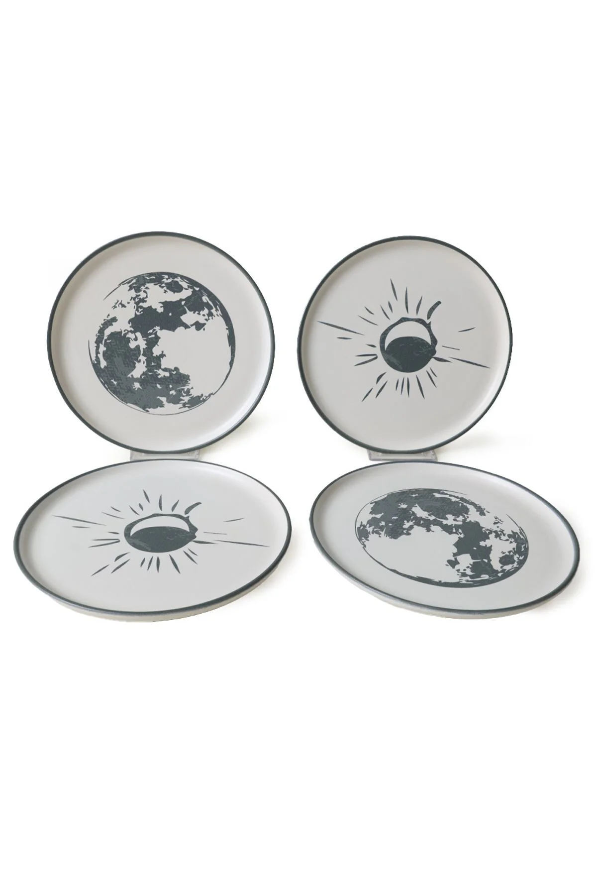 Black Shadow Nordic Pasta Tabağı 22 Cm 4 Adet 22981-82
