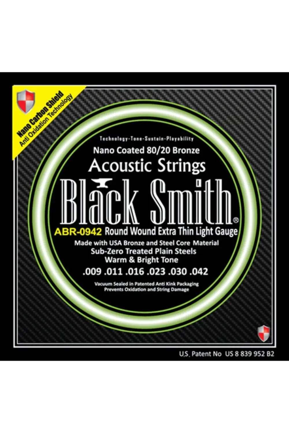 Black Smith Abr-0942 Extra Thin Light Akustik Gitar Teli 009