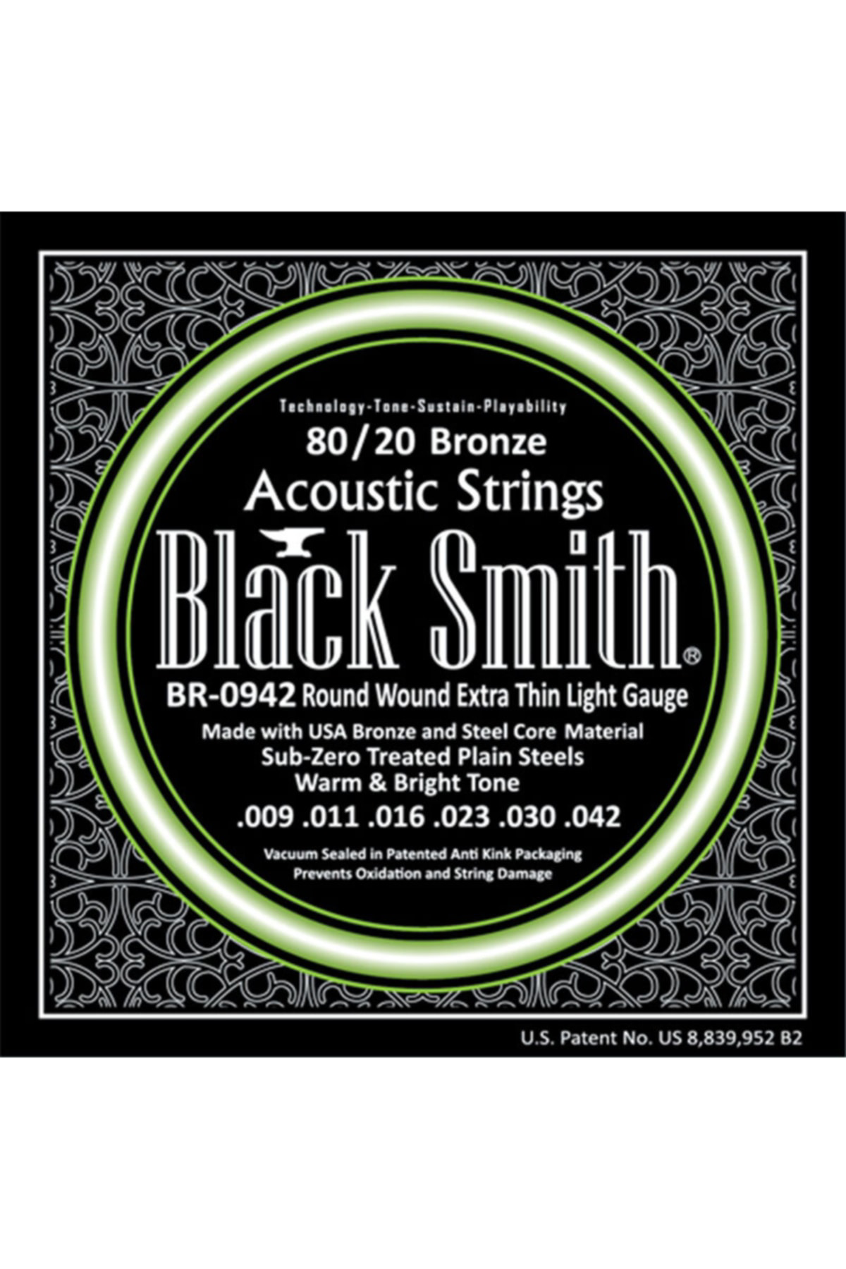 Blacksmith Black Smith Br-0942 Extra Thin Light (009 - 042) Akustik Gitar Te