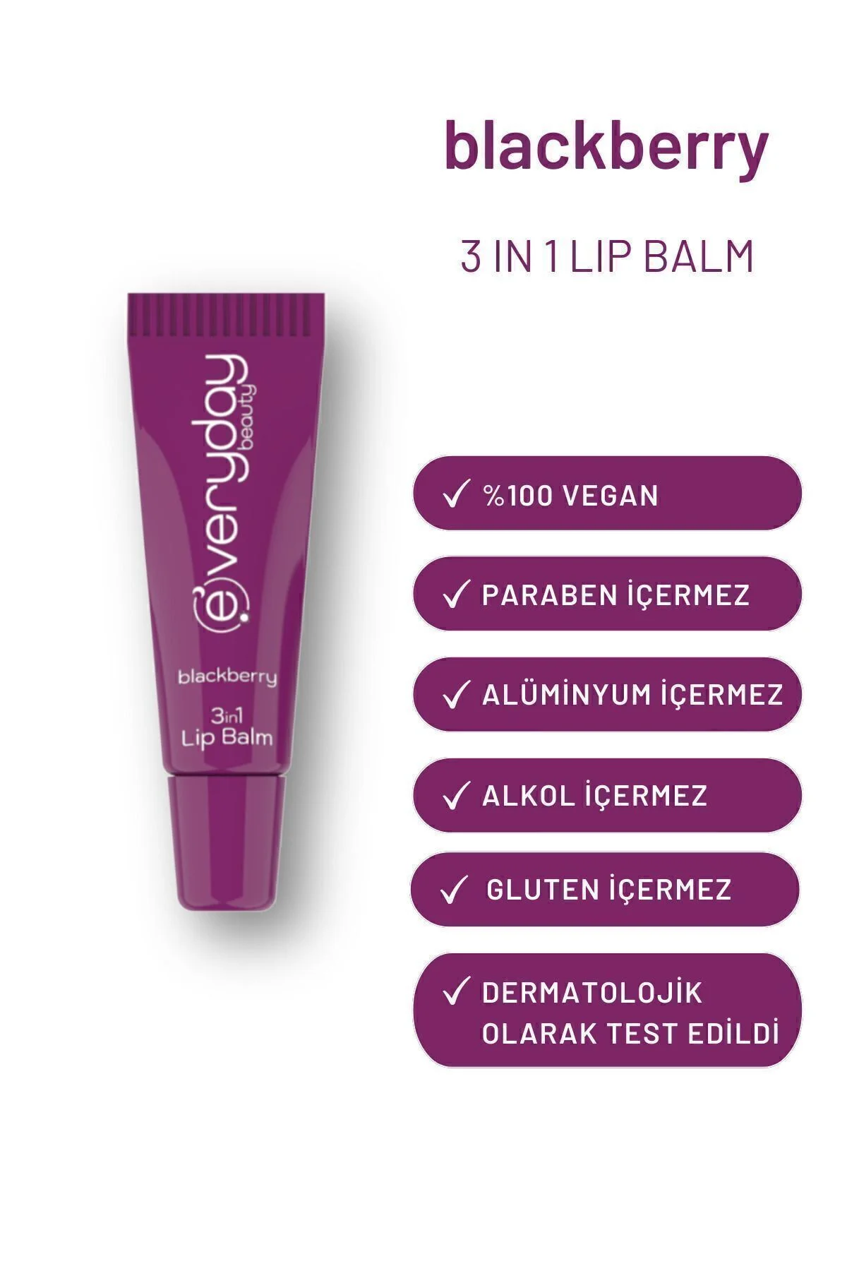 Blackberry 3 in 1 The Lip Balm*24 Blackberry 3 in 1 The Lip Balm*24 - Görsel 3