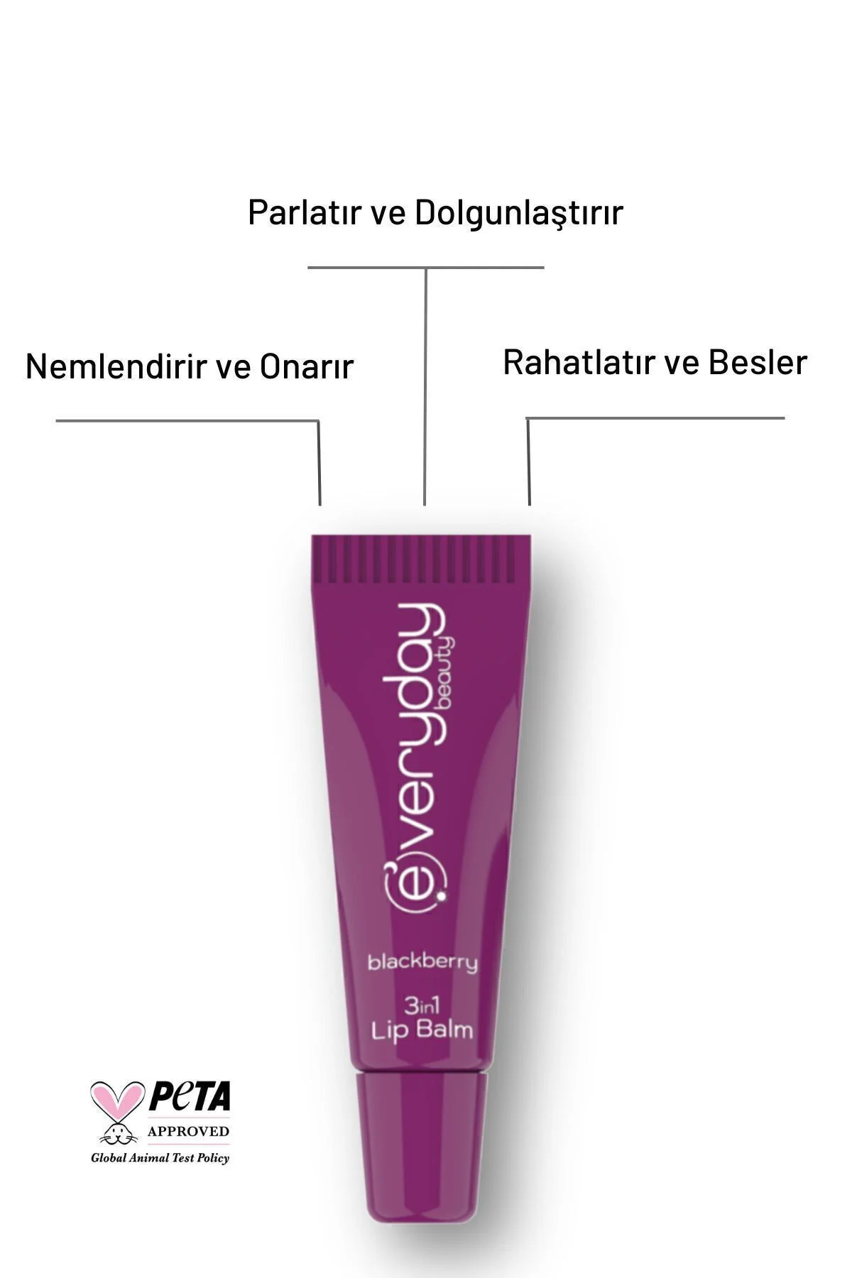 Blackberry 3 in 1 The Lip Balm*24 Blackberry 3 in 1 The Lip Balm*24 - Görsel 4
