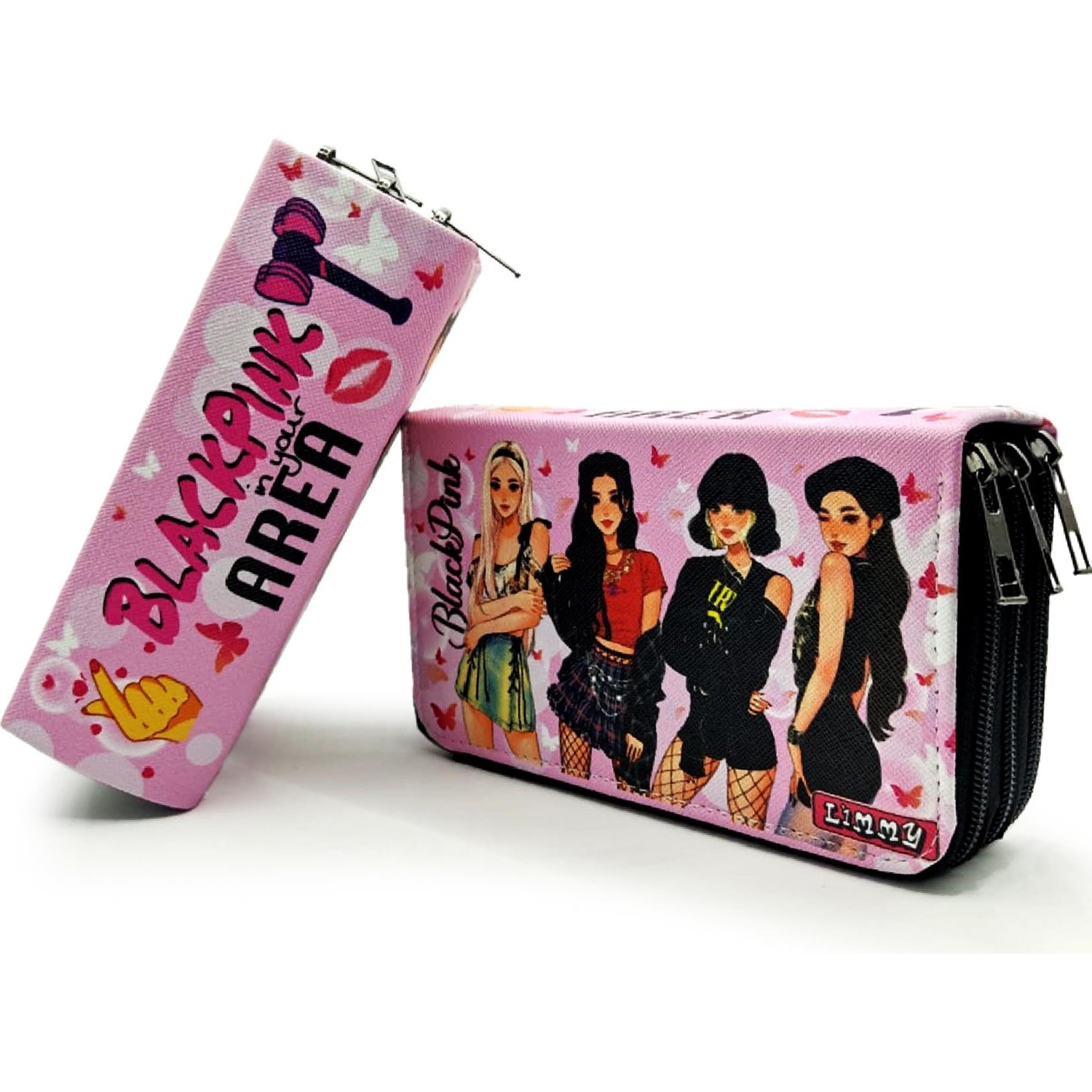 Blackpink Kelebekli Kalem Kutusu Kawai Organizer Kalemkutu Vegan 