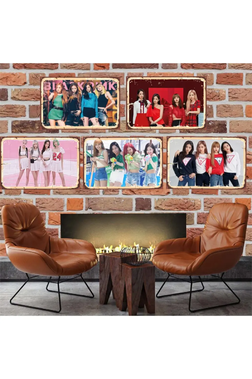 Blackpink Tasarımlı 20x30 Cm 5li Ahşap Poster Seti