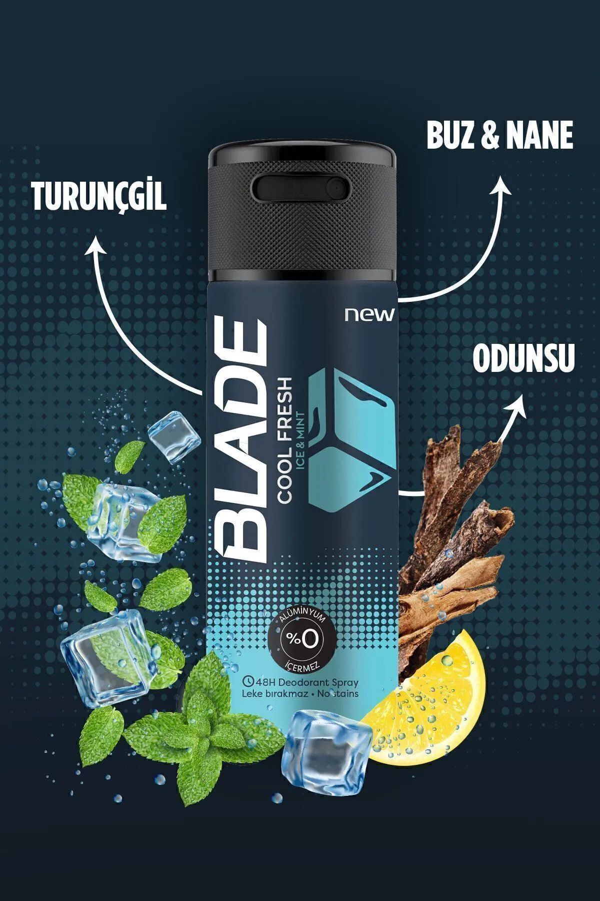 Blade Cool Fresh Erkek Deodorant 150 Ml Hızlı Kurur Leke Bırakmaz