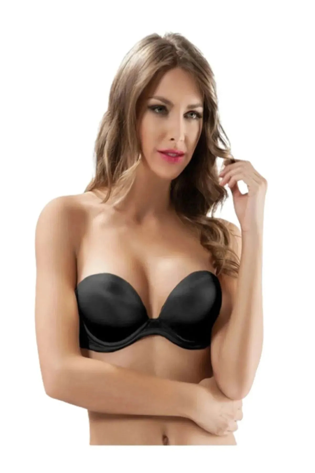 Blanche Kadın Sihirli Çift Dolgulu Destekli  Straplez Sütyen