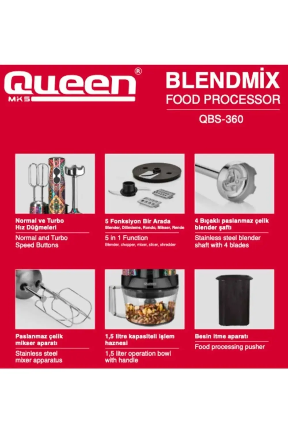 Blendmix Pro 5'li Blender Set - Rose