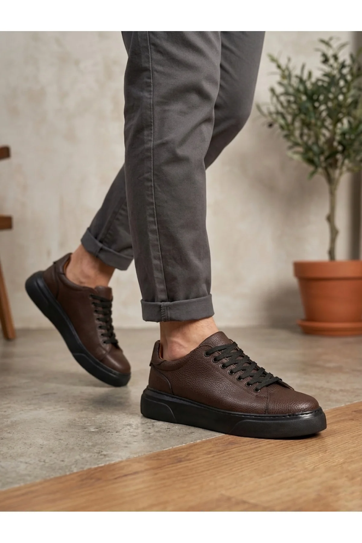 BLF-010 Erkek Sneaker Günlük Casual Spor Ayakkabı Kahverengi Siyah Taban BLF-010 Erkek Sneaker Günlük Casual Spor Ayakkabı Kahverengi Siyah Taban