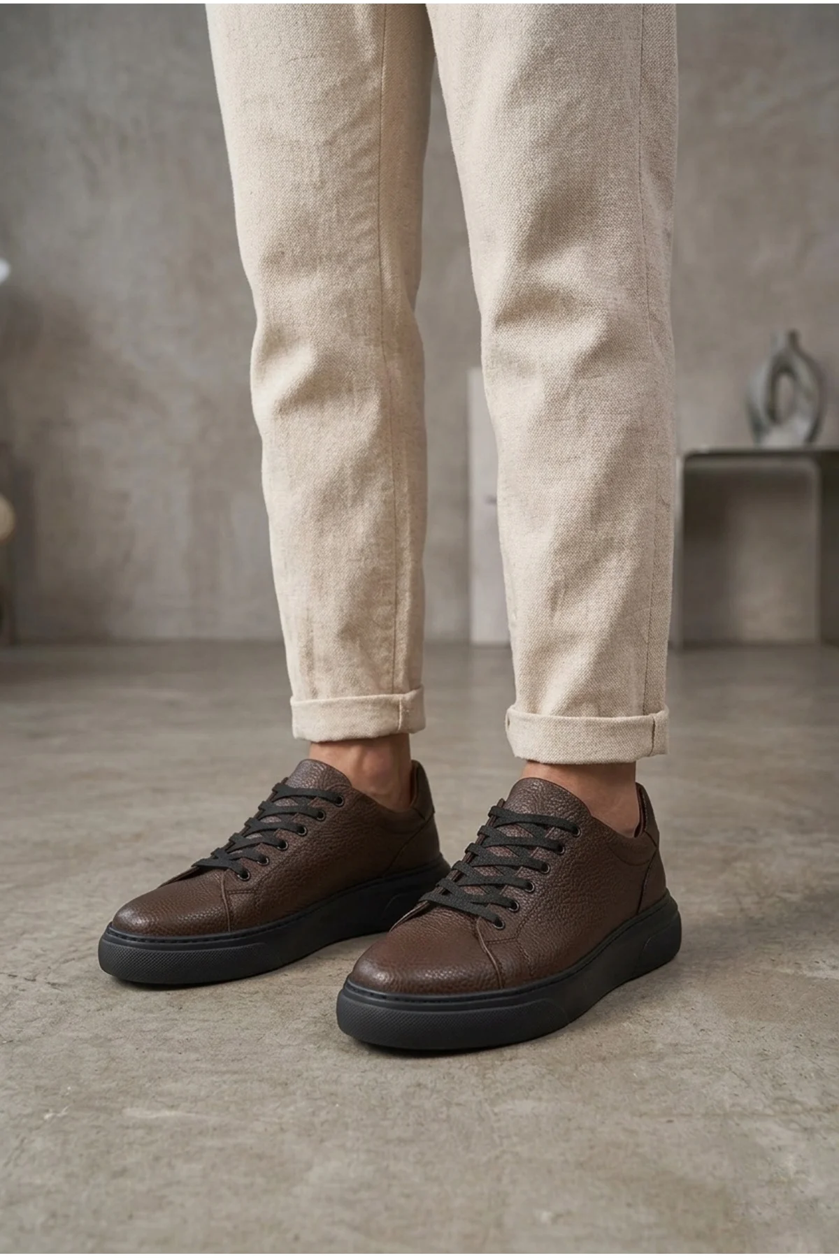 BLF-010 Erkek Sneaker Günlük Casual Spor Ayakkabı Kahverengi Siyah Taban BLF-010 Erkek Sneaker Günlük Casual Spor Ayakkabı Kahverengi Siyah Taban