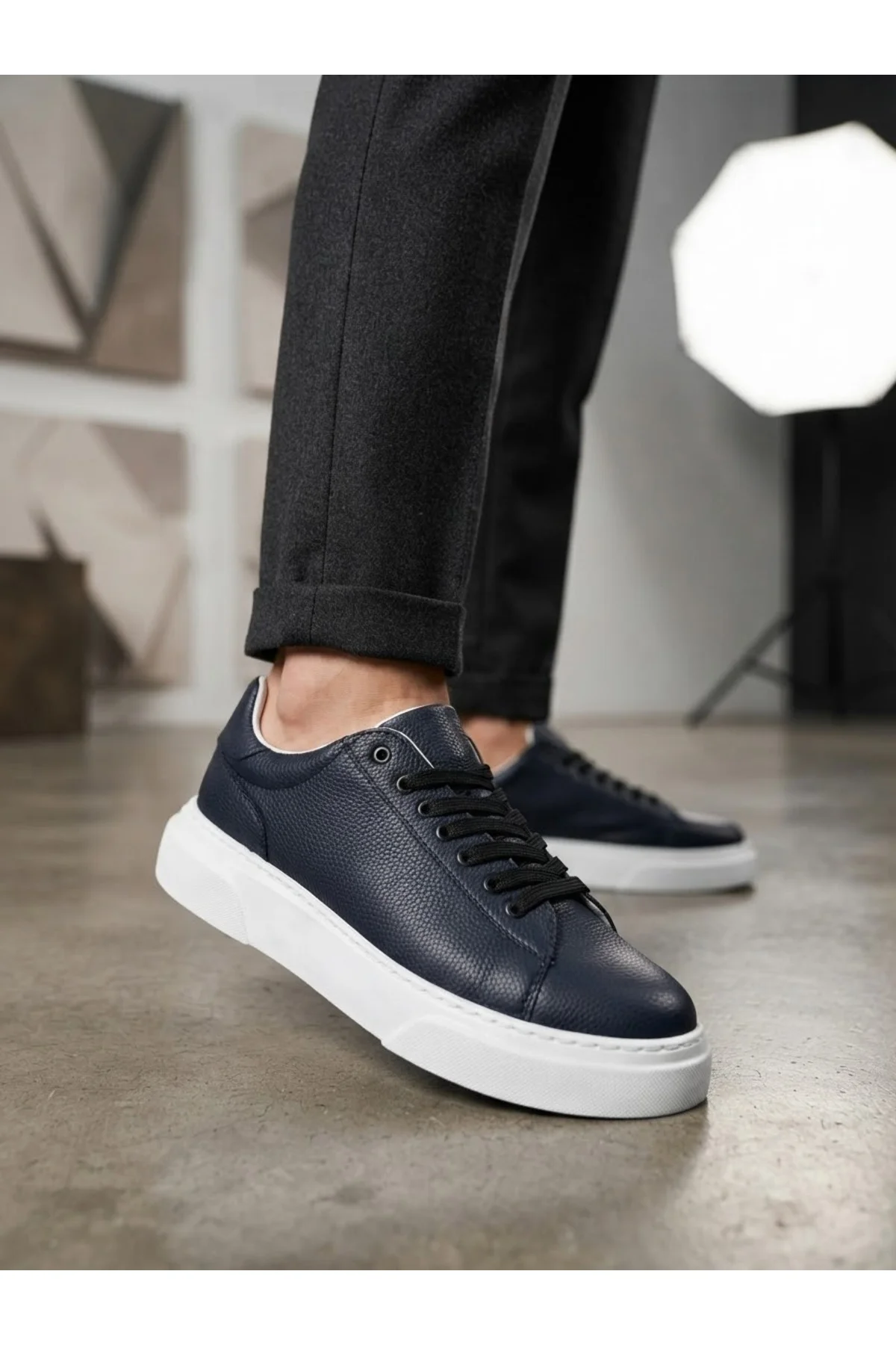 BLF-010 Erkek Sneaker Günlük Casual Spor Ayakkabı Lacivert Beyaz Taban BLF-010 Erkek Sneaker Günlük Casual Spor Ayakkabı Lacivert Beyaz Taban
