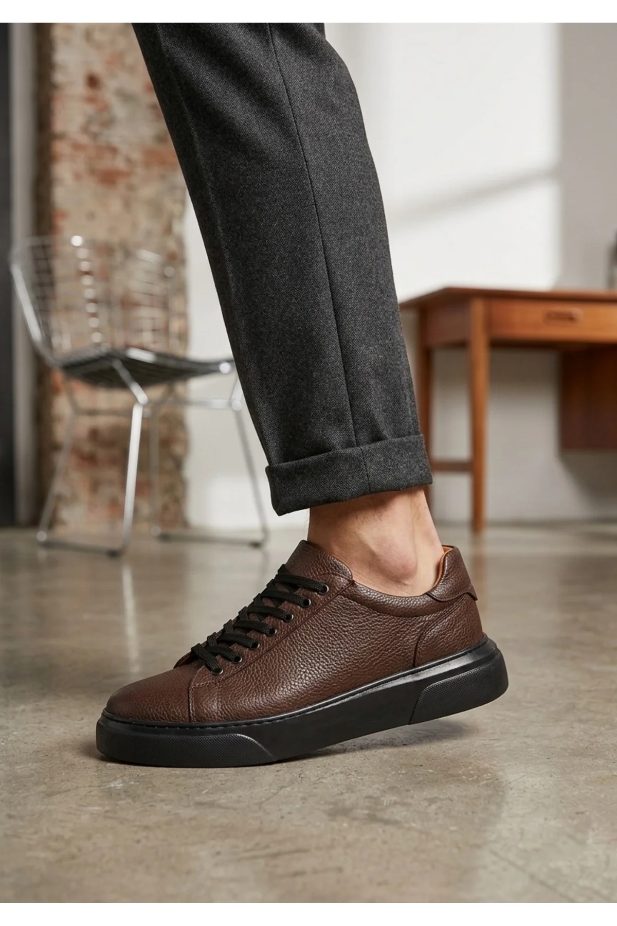 BLF-010 Erkek Sneaker Günlük Casual Spor Ayakkabı Kahverengi Siyah Taban BLF-010 Erkek Sneaker Günlük Casual Spor Ayakkabı Kahverengi Siyah Taban
