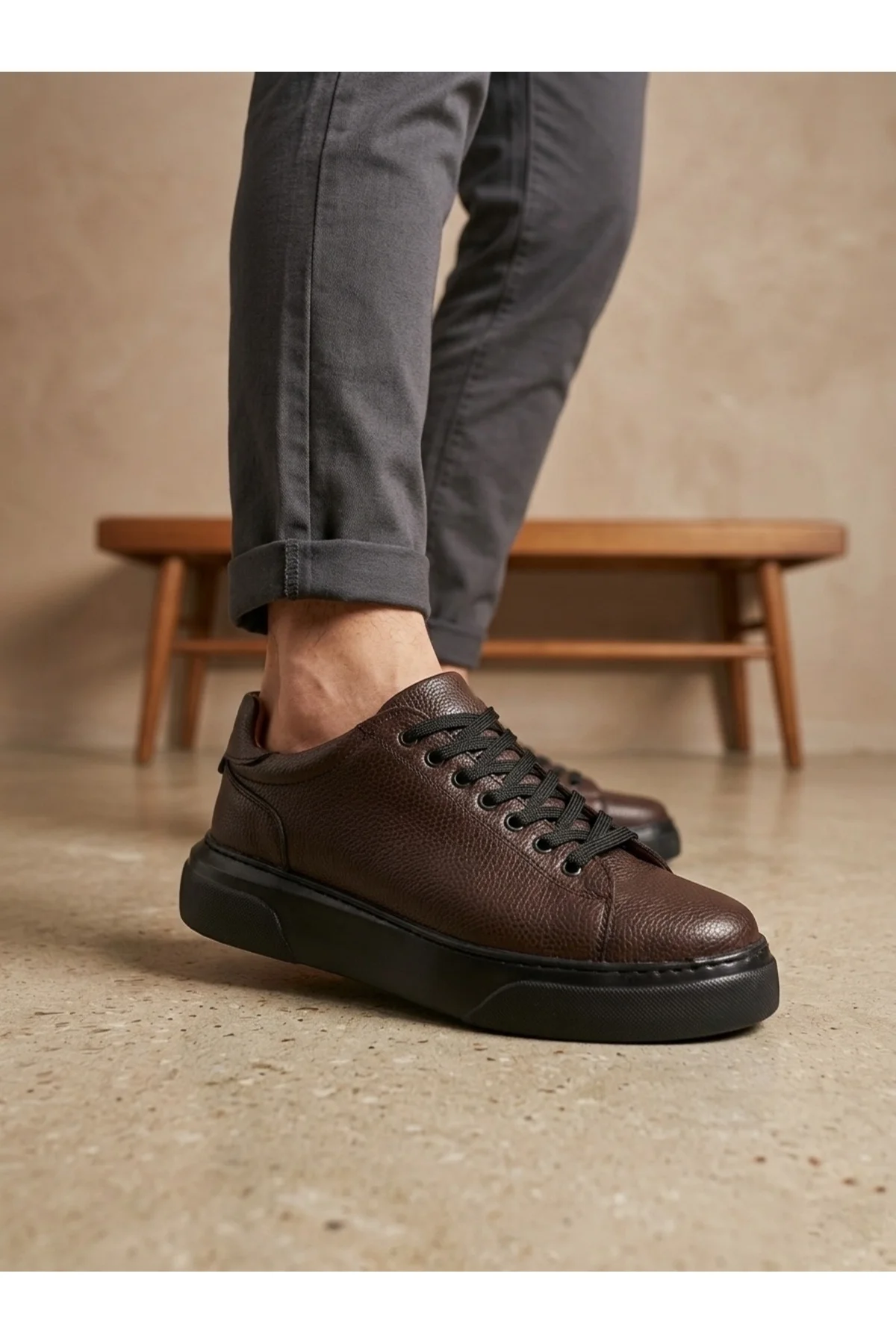 BLF-010 Erkek Sneaker Günlük Casual Spor Ayakkabı Kahverengi Siyah Taban BLF-010 Erkek Sneaker Günlük Casual Spor Ayakkabı Kahverengi Siyah Taban