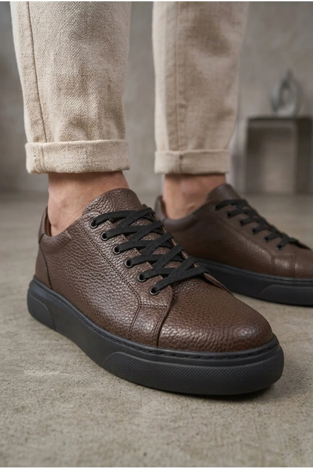 BLF-010 Erkek Sneaker Günlük Casual Spor Ayakkabı Kahverengi Siyah Taban BLF-010 Erkek Sneaker Günlük Casual Spor Ayakkabı Kahverengi Siyah Taban