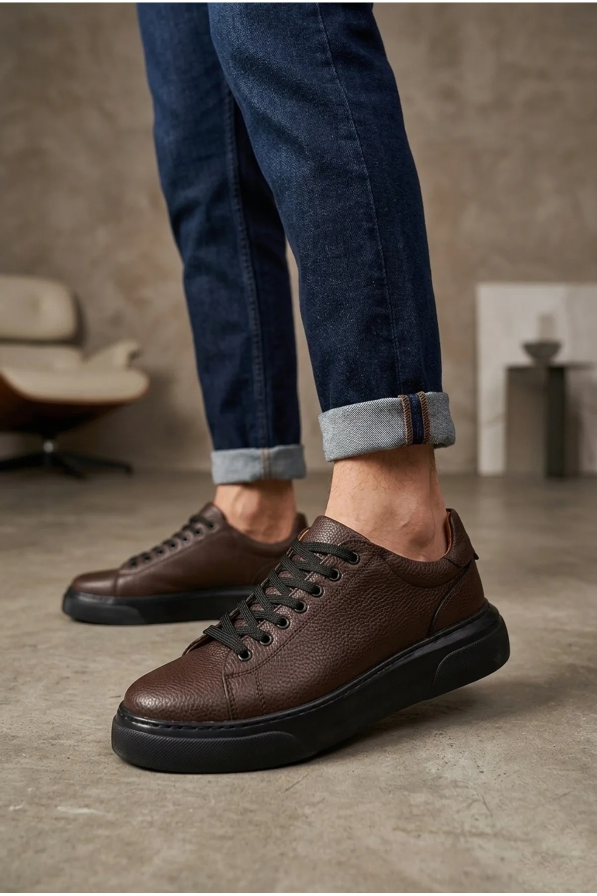 BLF-010 Erkek Sneaker Günlük Casual Spor Ayakkabı Kahverengi Siyah Taban BLF-010 Erkek Sneaker Günlük Casual Spor Ayakkabı Kahverengi Siyah Taban