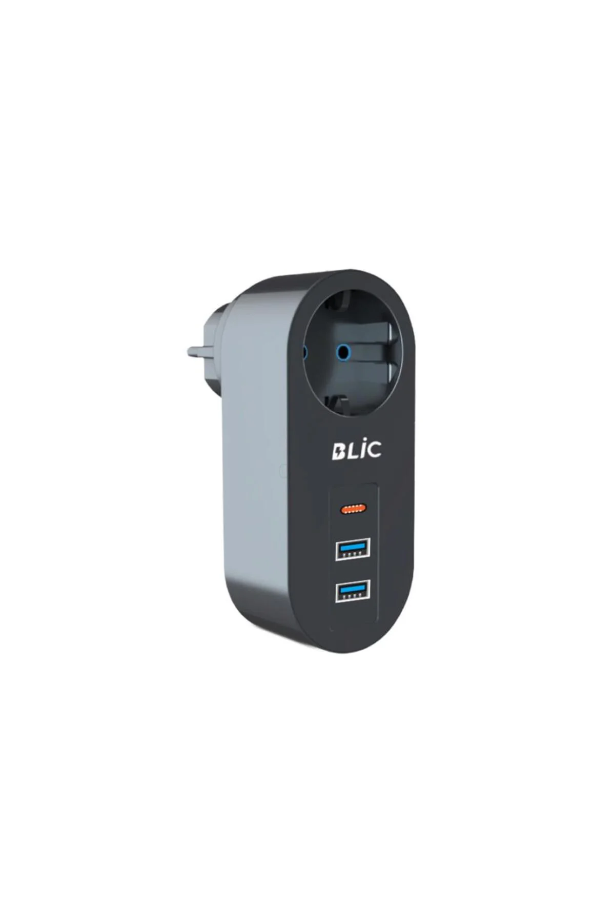 Blic Termal Akım Korumalı, Isıya Dayanıklı Tekli Priz 2xUSB 1xTyp