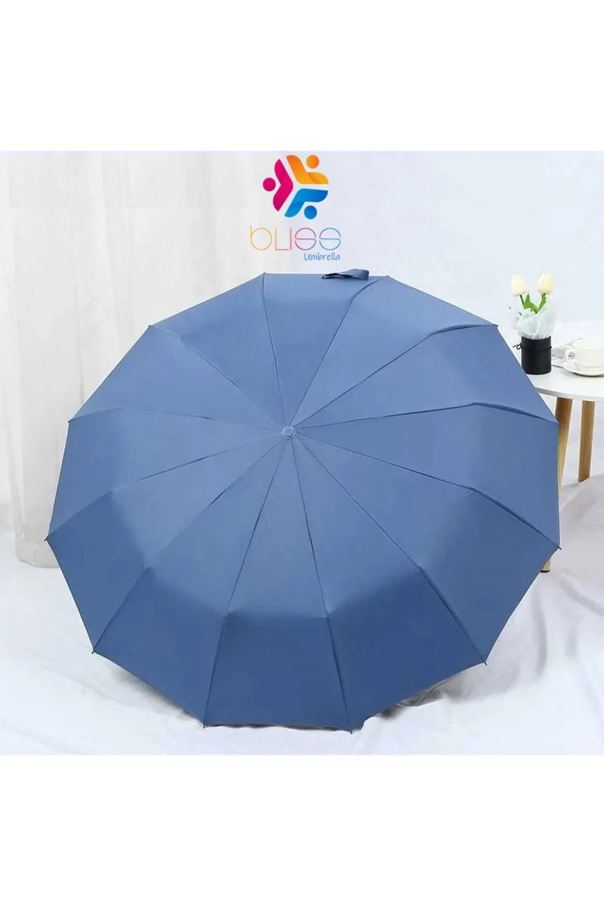 Bliss Umbrella Lacivert 12 Telli Şemsiye Bliss Umbrella Lacivert 12 Telli Şemsiye