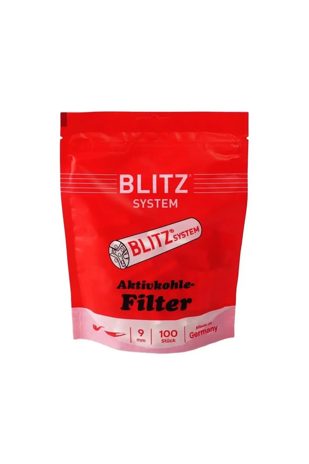 Blitz Germany 80140 Kömürlü Pipo Filtresi 9mm 100 Adet