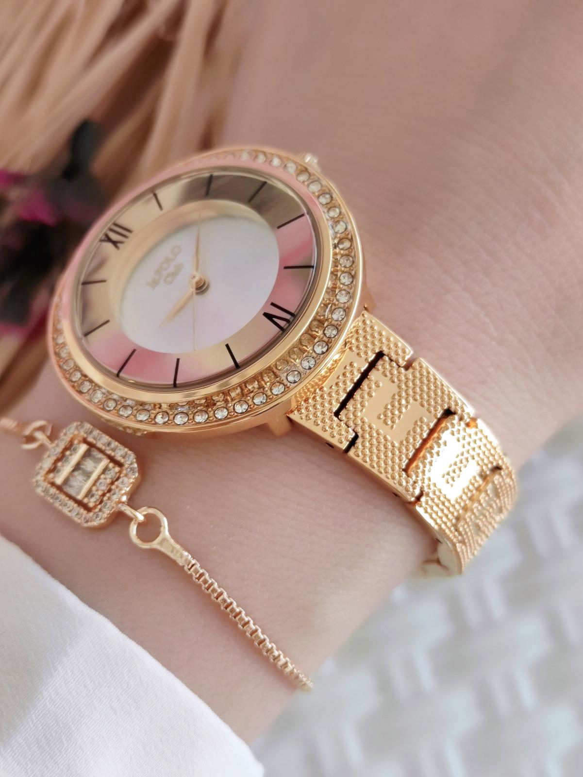 BLKT.2.622 JG. Polo Club Taş Detaylı Baget Bileklik Hediyeli Meta