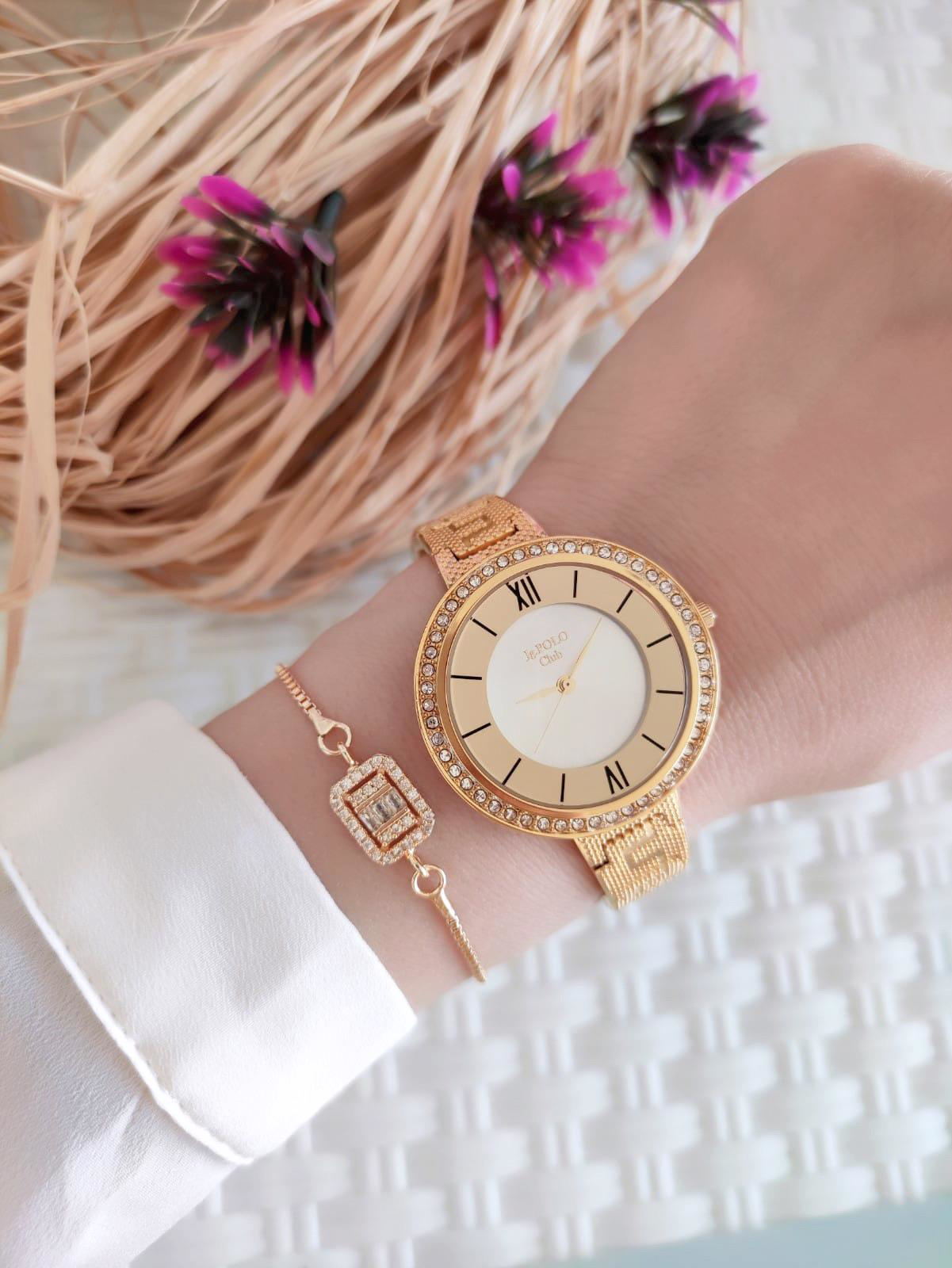 BLKT.2.622 JG. Polo Club Taş Detaylı Baget Bileklik Hediyeli Meta