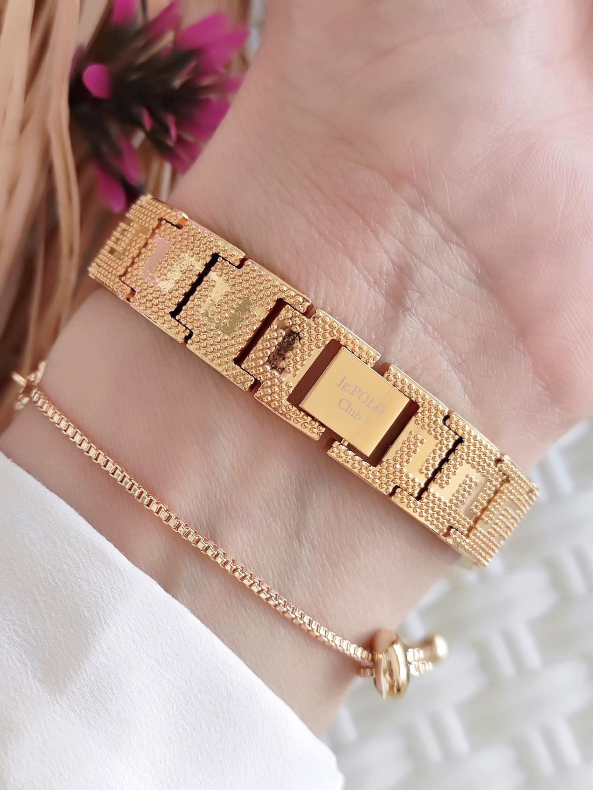 BLKT.2.622 JG. Polo Club Taş Detaylı Baget Bileklik Hediyeli Meta