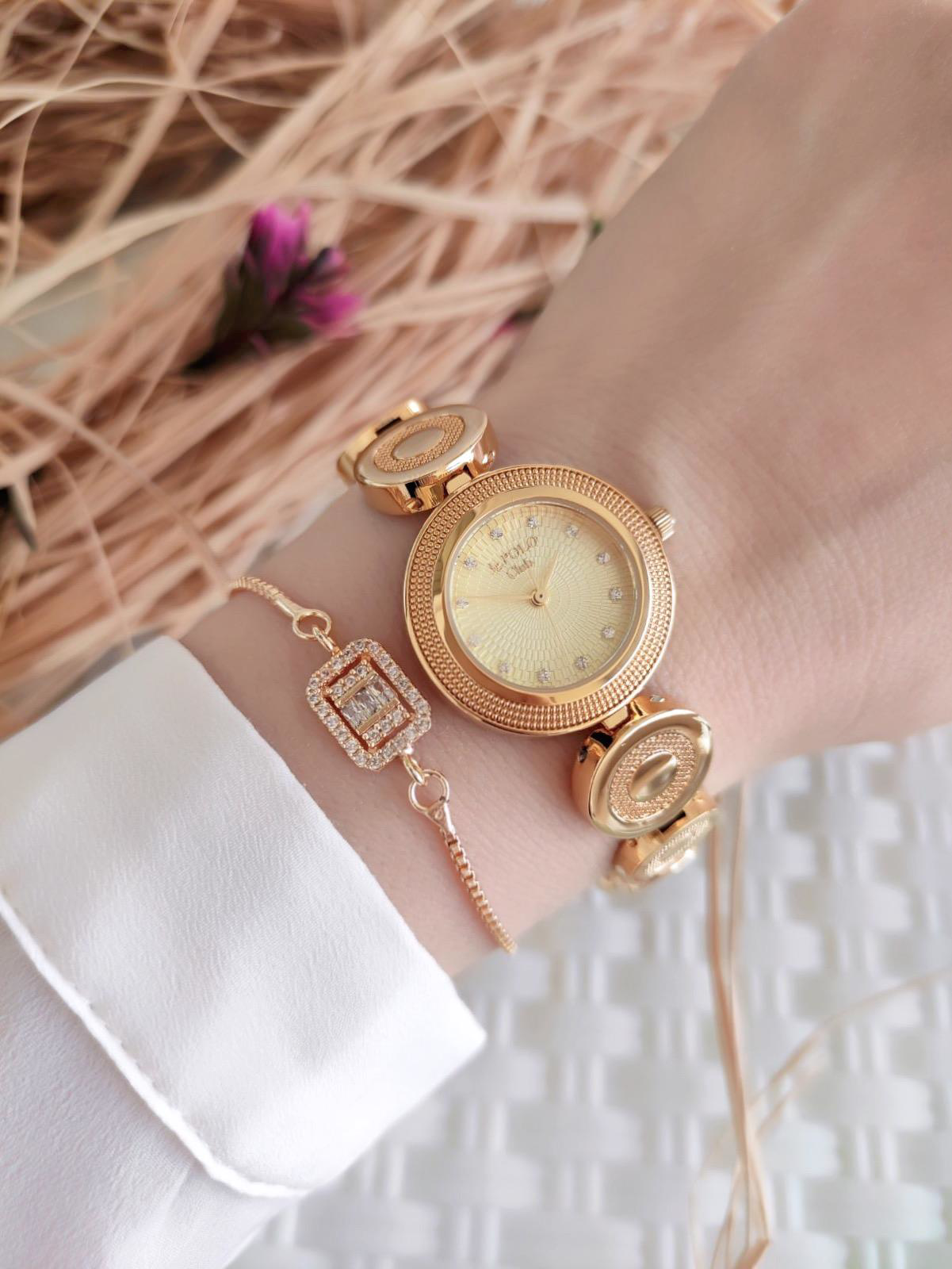 BLKT.2.624 JG. Polo Club Taş Detaylı Baget Bileklik Hediyeli Meta