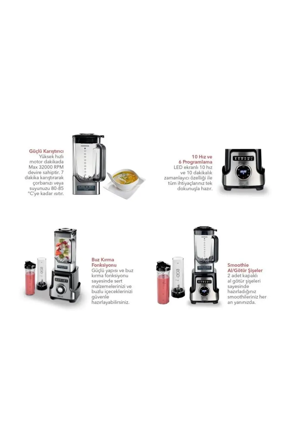 Kenwood Blm92.920Ss İsıtıcılı 1500W Power Blender