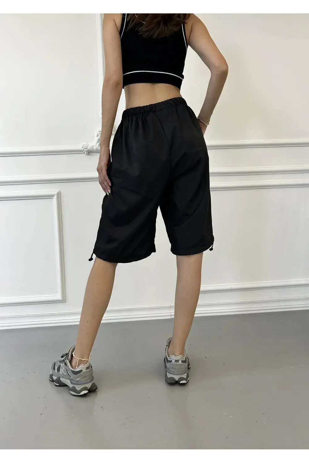 Bloklu Paraşüt Şort