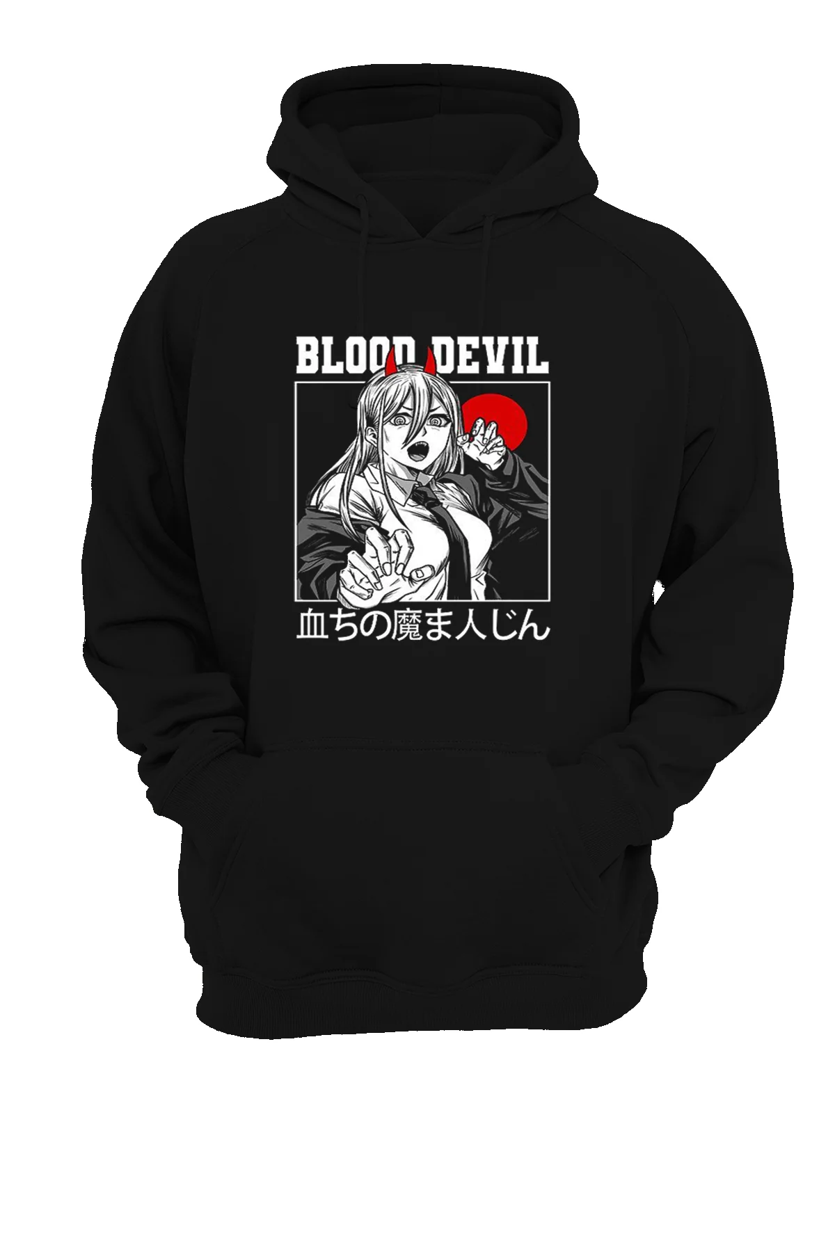 Blood Devil Baskılı, 3 iplik. Şardonlu, İçi Polar, Kalın, (600 gr.) Sweatshirt
