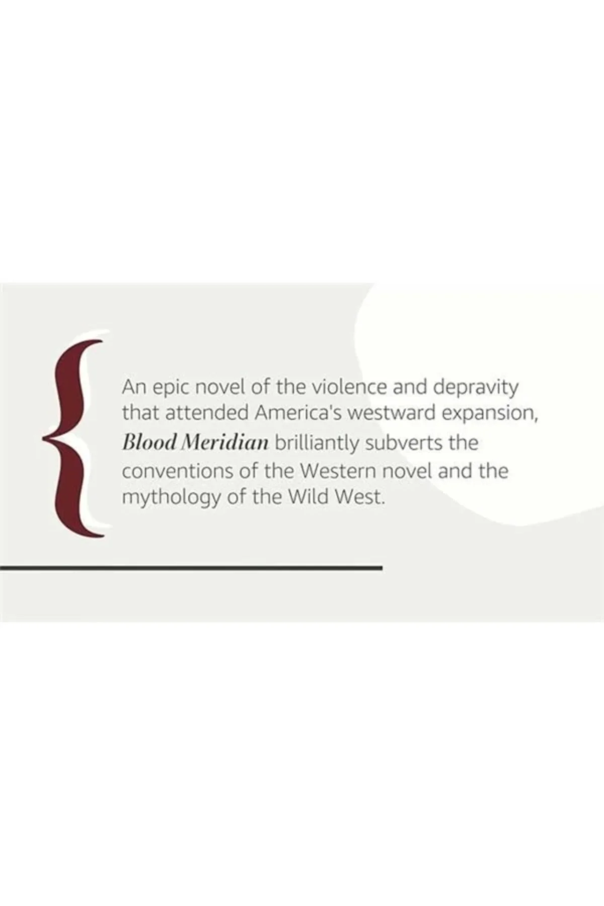Blood Meridian Or, The Evening Redness In The West (Modern Library)