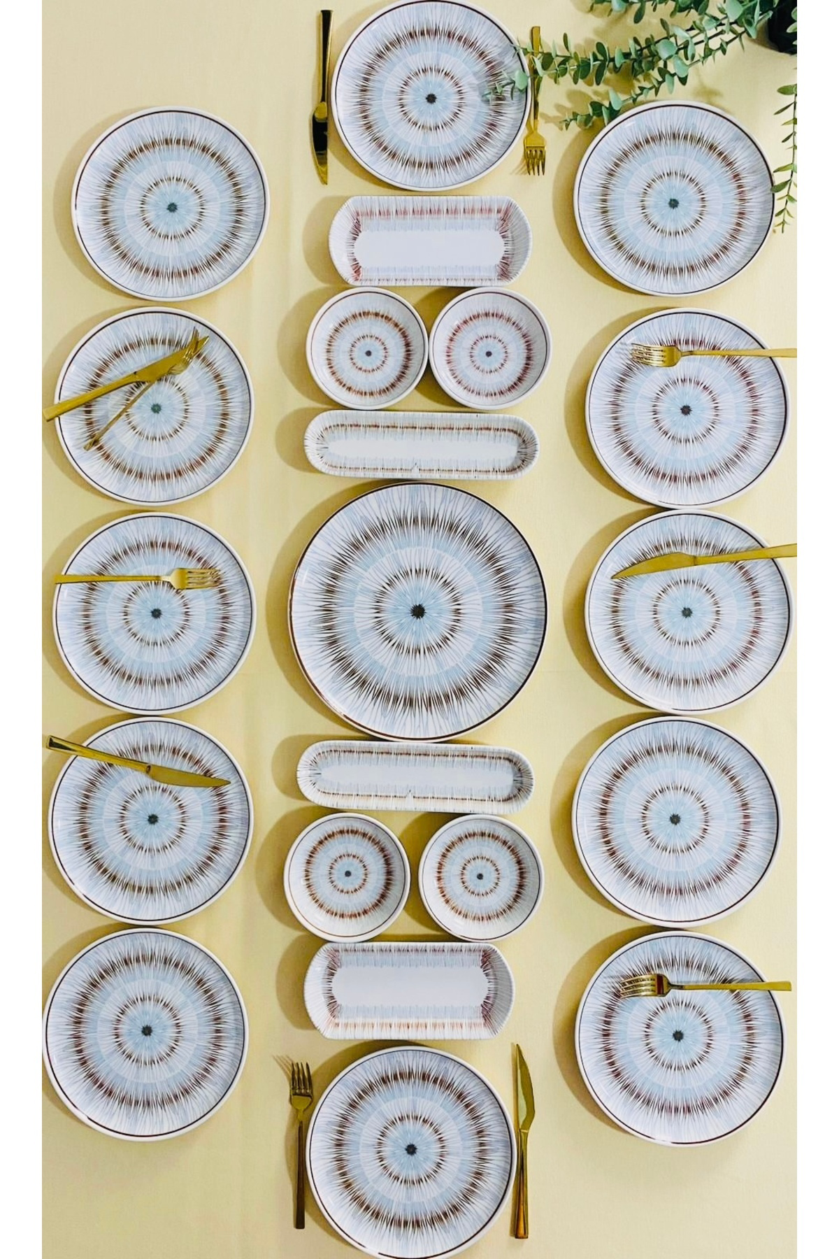 Blue Eyes 12 Kişilik 21 Parça Kahvaltı Takımı