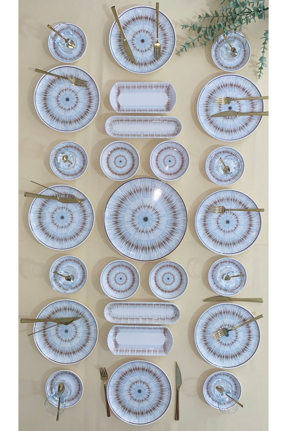 Blue Eyes 8 Kişilik 25 Parça Kahvaltı Takımı