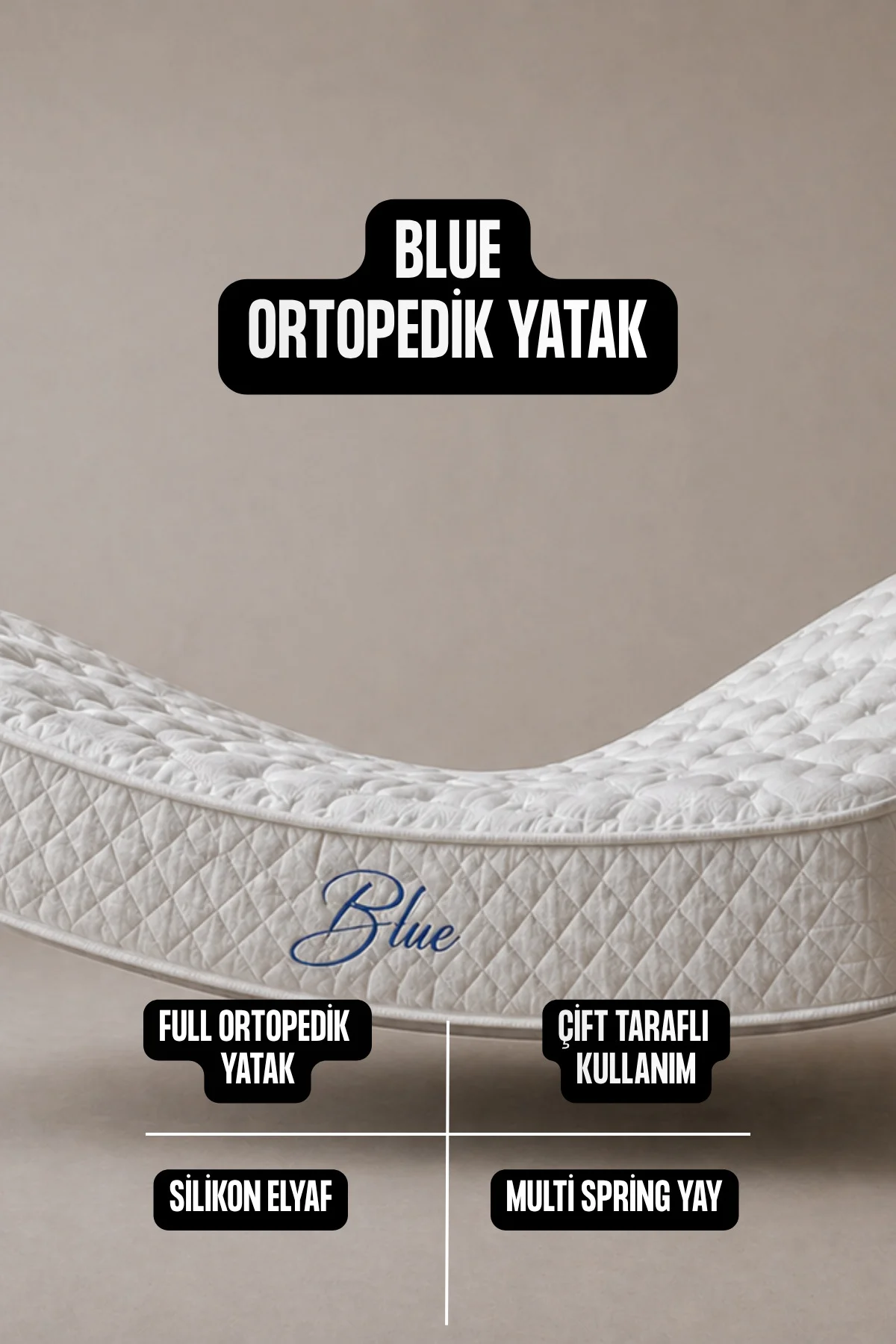 BLUE Full Ortopedik Multi Spring Yaylı Yatak - 26 cm Yükseklik - Çift Taraflı Kullanım BLUE Full Ortopedik Multi Spring Yaylı Yatak - 26 cm Yükseklik - Çift Taraflı Kullanım Fiyatı, Yorumları ve Özellikleri